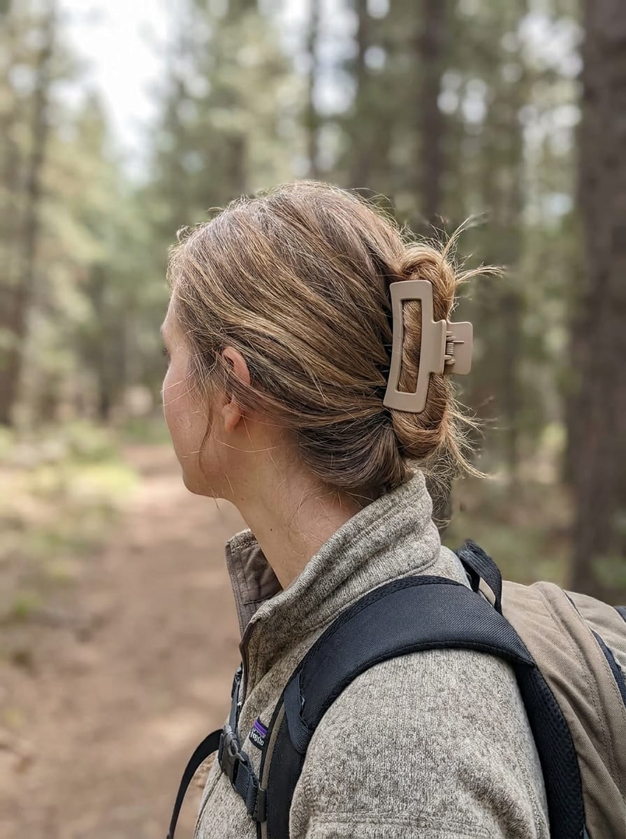 Claw Clip Frisur zum Wandern - Wander Frisur